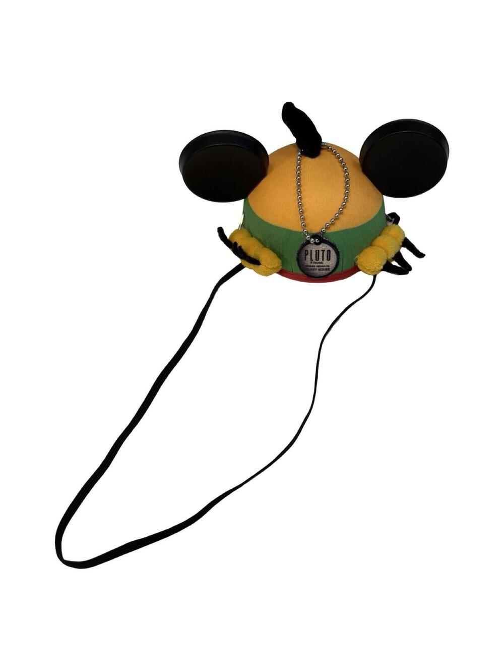 Disney Exclusive of Decoration Rare Small Pluto Dog Tag Mickey Ears Hat